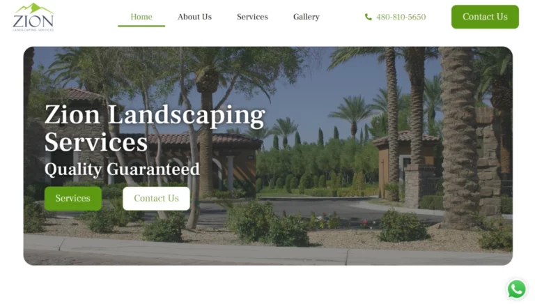 Zion Landscaping Website